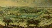Peter Snayers A siege of a city oil painting reproduction